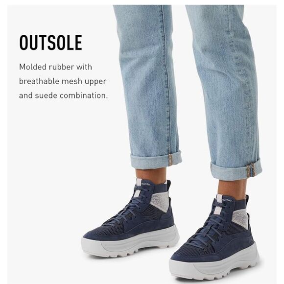 NIB SOREL Women's ONA 503 knit mid sneakers 9.5 - Picture 4 of 6